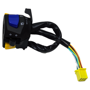 INTERRUPTOR IZQUIERDO (MANDO) SUZUKI EN125 HU CON PALANCA DE AHOGADOR Y BOTON DESTELLADOR DE LUZ, DIRECCIONALES, CLAXON Y LUCES, MANDO 9 PUNTAS