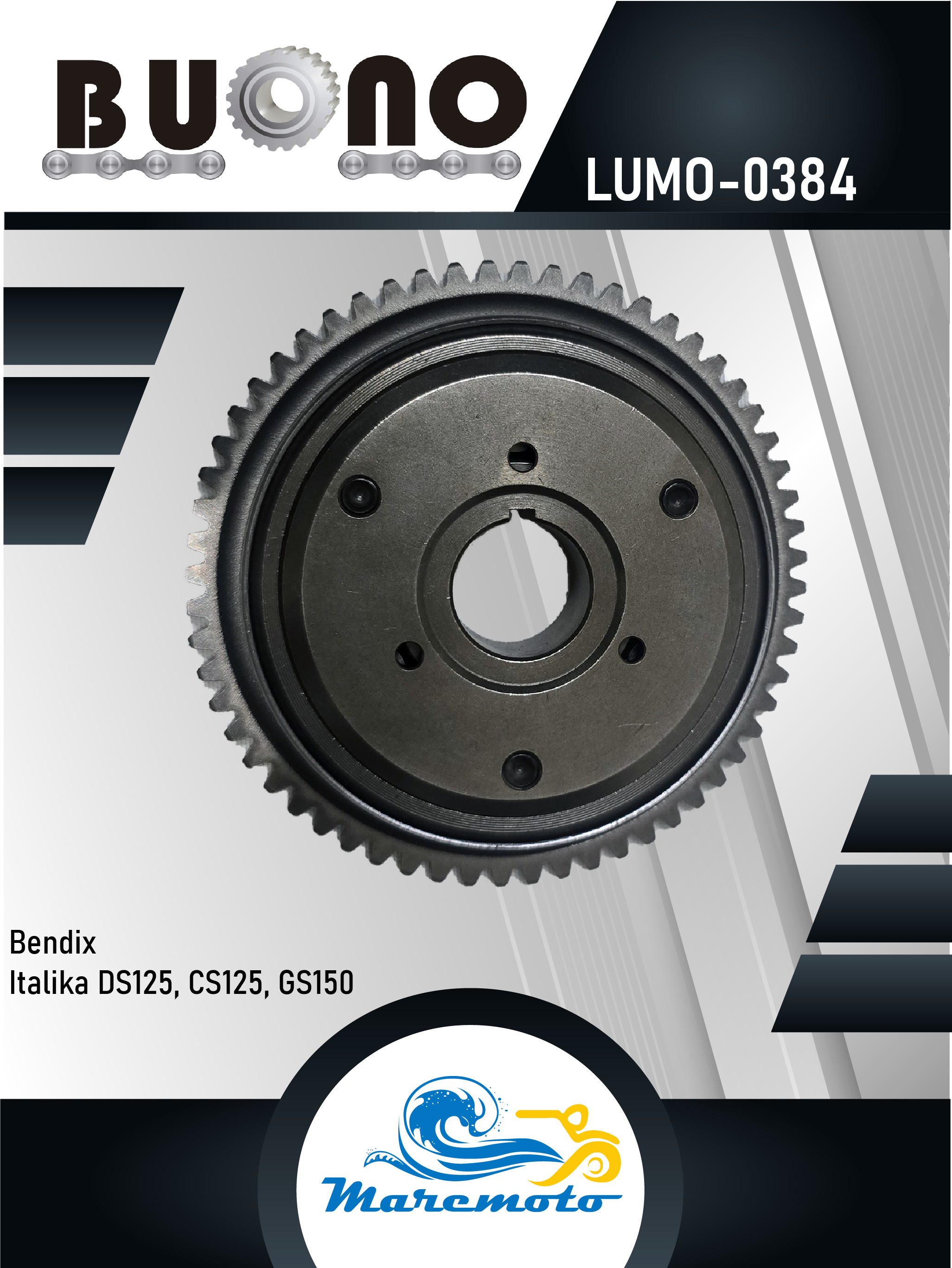 BENDIX COMPLETO ITALIKA DS125, CS125, DS150, GS150