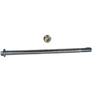 EJE DE RUEDA TRASERA  ITALIKA DM200 LARGO 28 cm, ANCHO 15 mm C/ TUERCA
