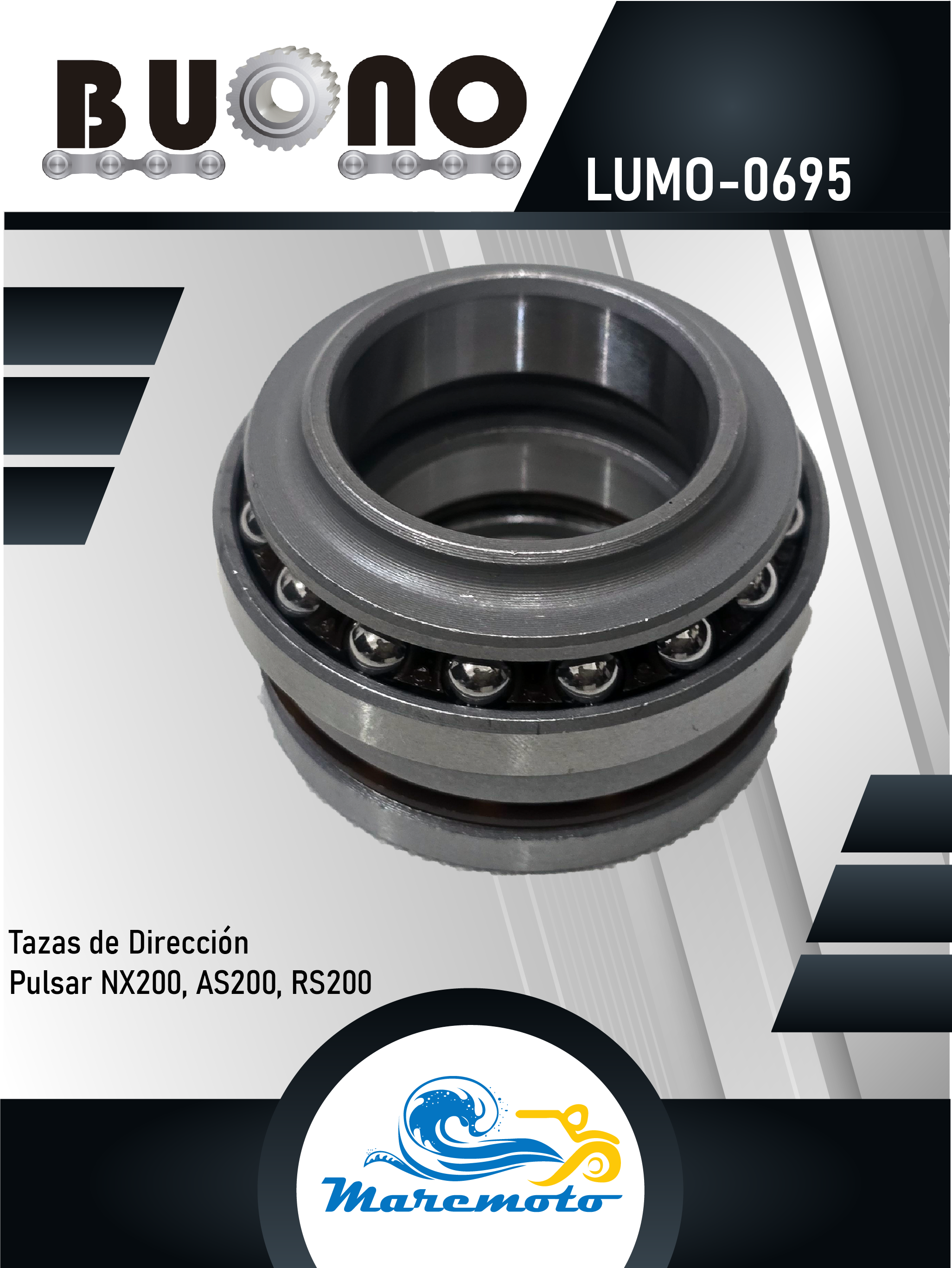 TAZAS DE DIRECCION  PULSAR NX200, AS200, RS200