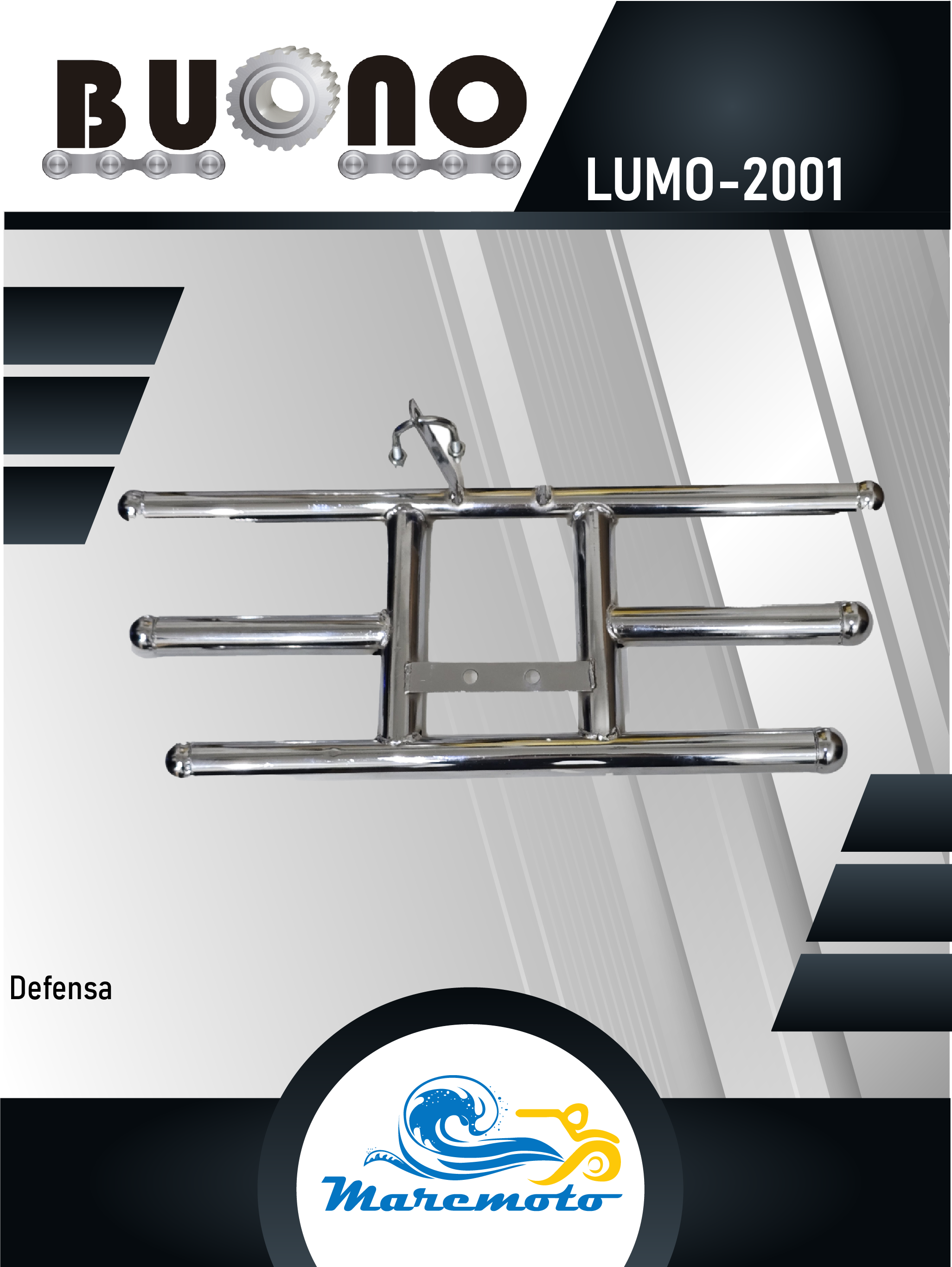 DEFENSA UNIVERSAL CROMADA