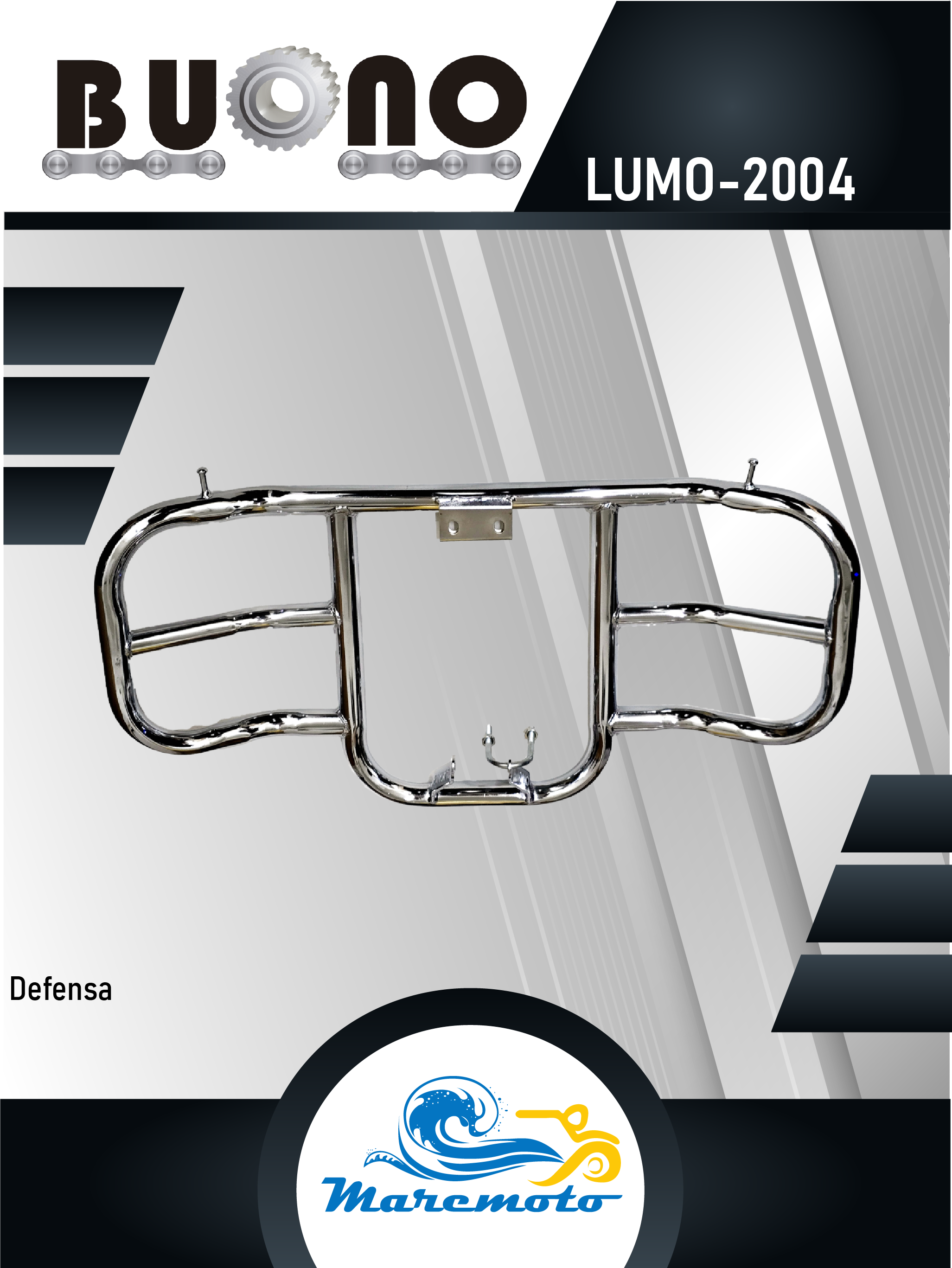 DEFENSA UNIVERSAL CROMADA